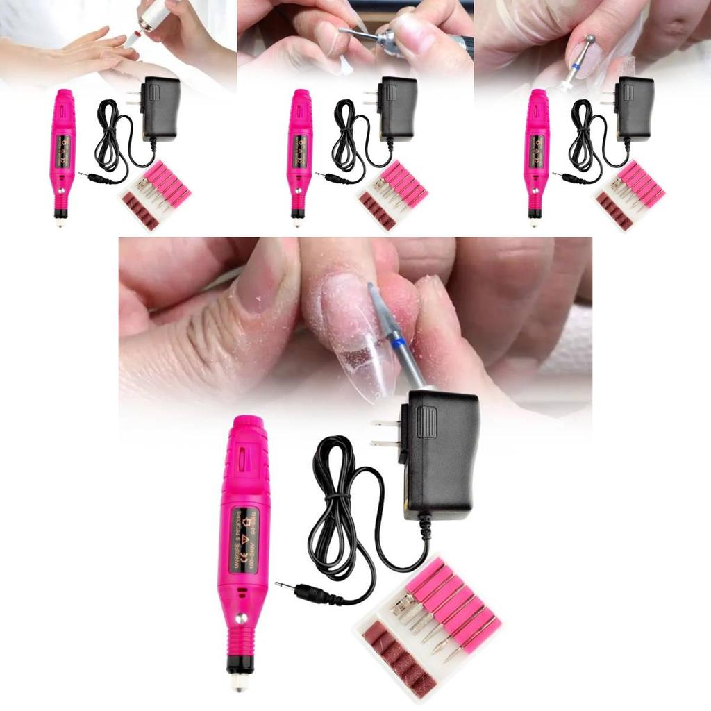 Portable Nail Drill Set With Electric Grinding Pen For Home Manicure And Nail Removal