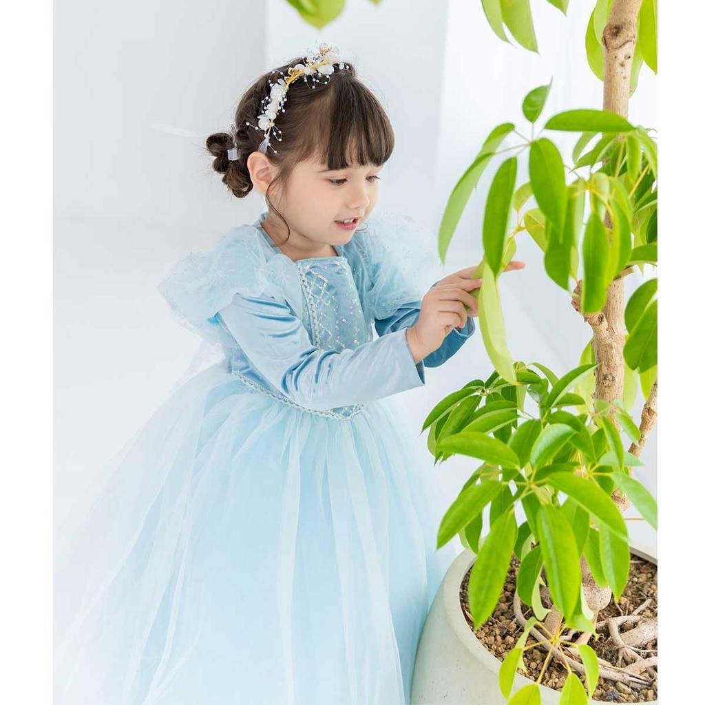 Princess Dress Snow Queen Costume Kids Halloween Costume Princess Costume Girls Christmas Birthday Children E0296 [monoii] Children's