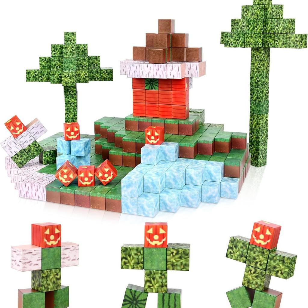 Magnet Toys Iron Suction Stone My Magnetic World Square Building Blocks Puzzle Children Birthday Gift