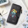 Skull Tropical Print Long Wallet Forever Fashion Multi Card Holders Purse for Daily Use