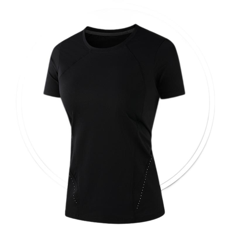 Women's Quick-Dry Round Neck Short Sleeve Ice Silk Yoga T-Shirt
