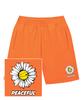 TRIPSHION Daisy Peaceful Logo Sweat Half Pants - Orange