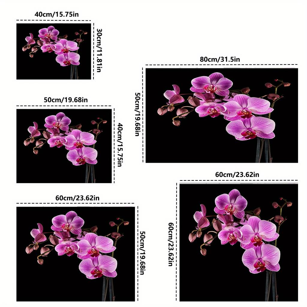 1Pcs Rubber Drying Mat With Retro Moroccan Orchid  Print For Coffee Shop Kitchen Carpet Tableware Durable Diatom Mud Table Mat Pet Mat Coffeeware