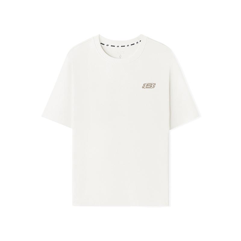 Skechers Sports Alliance Series Fashion Trend Comfortable Versatile Short Sleeve T-Shirt Unisex Tops L225U200-0074 XS