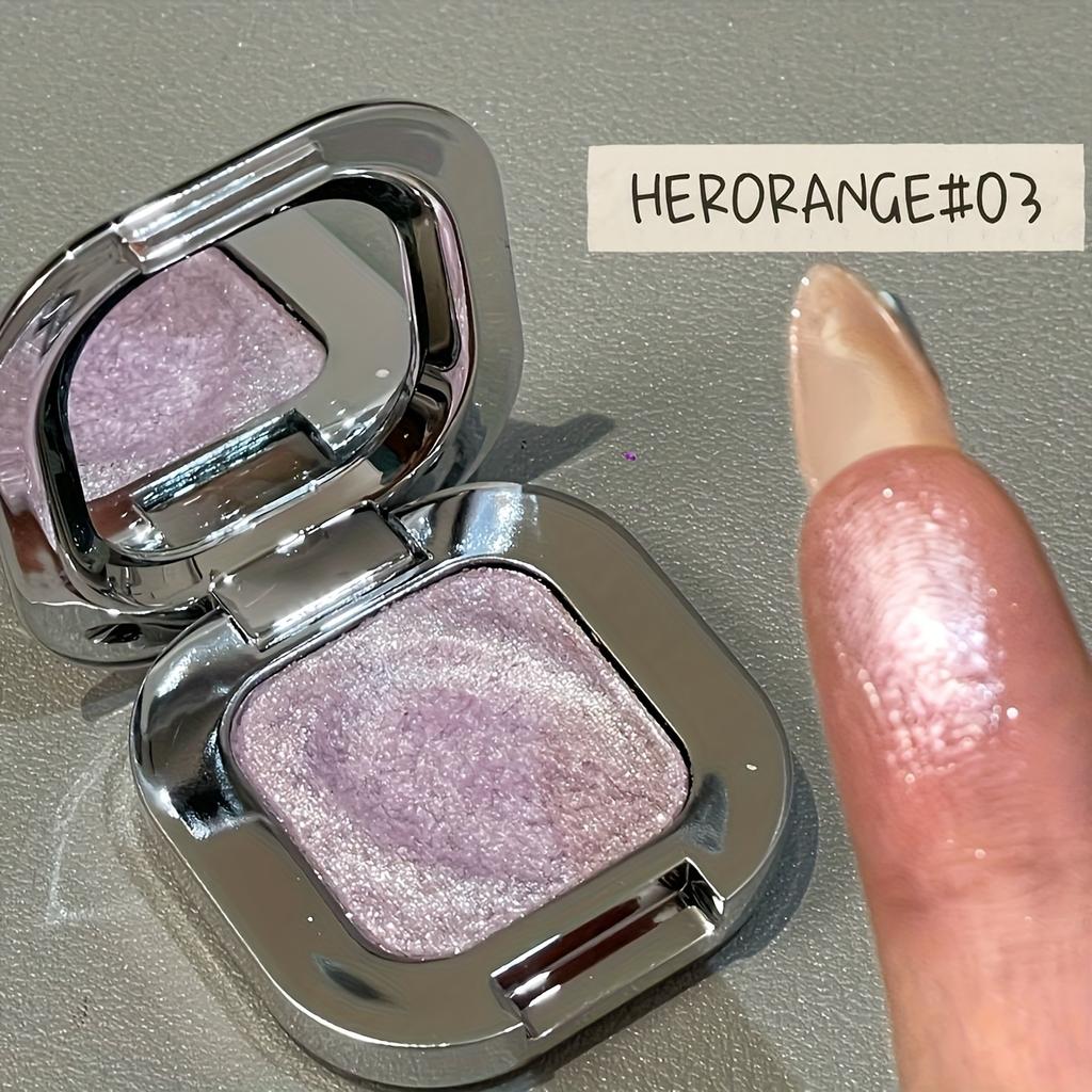 Diamond Highlighter Single Color Eyeshadow with Fine and Sparkling Shimmer, Applies Evenly and Richly, Waterproof Eyeshadow, Soft Texture Eye Makup