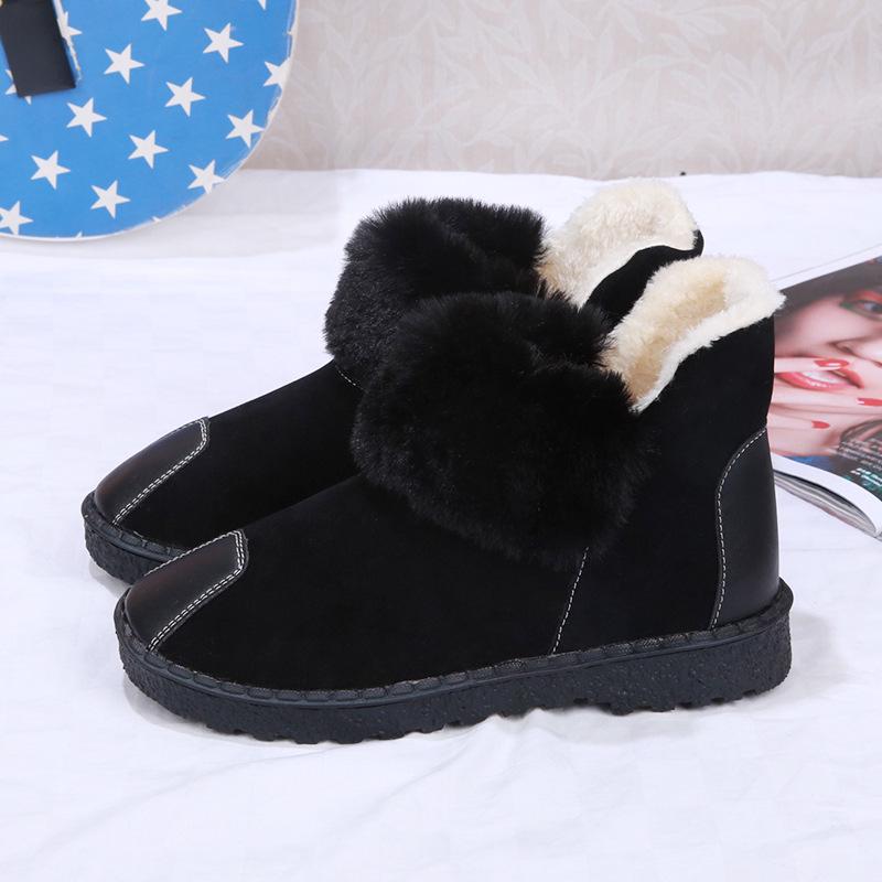 Women's Snow Boots Comfortable Flat-heeled Korean Martin Boots Winter Women's Cotton Shoes