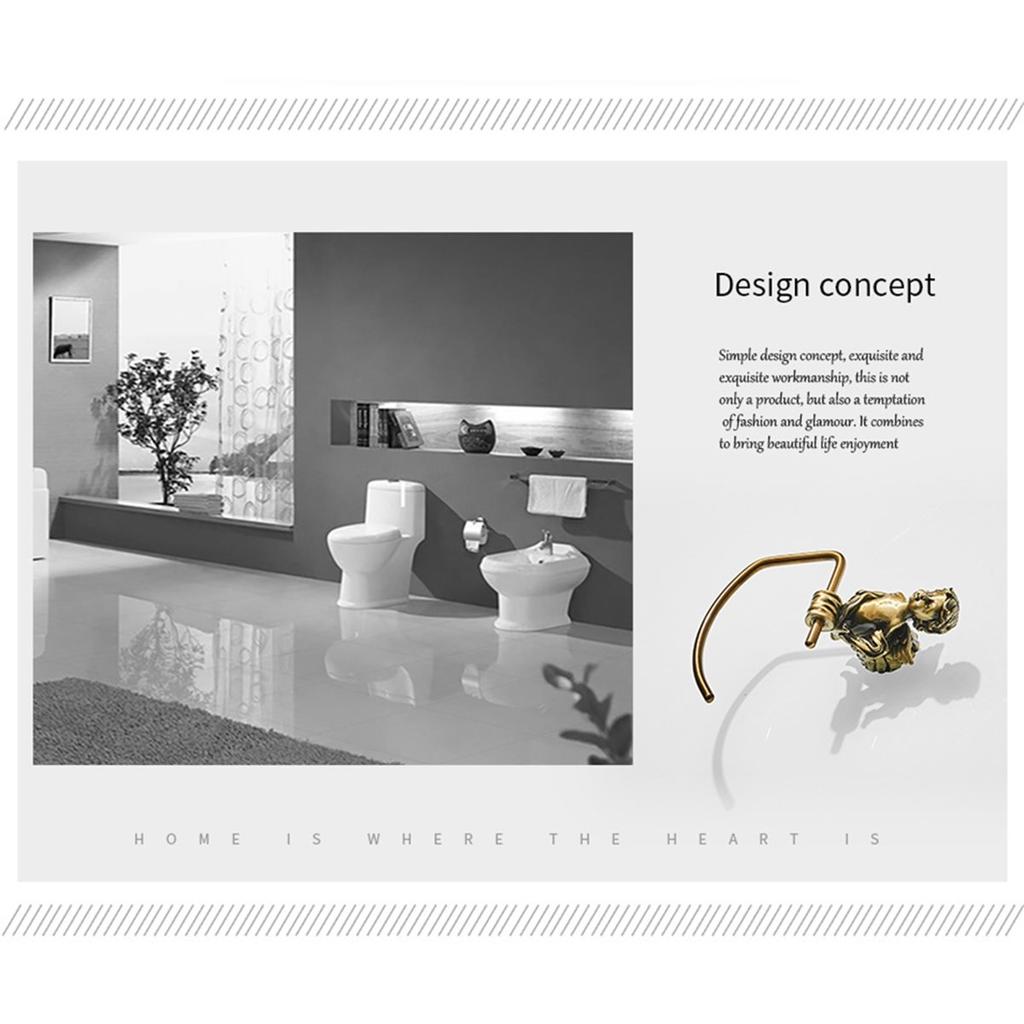 2026 New Retro Angel Towel Rack Towel Ring Bathroom Towel Hanger Toilet Towel Bar