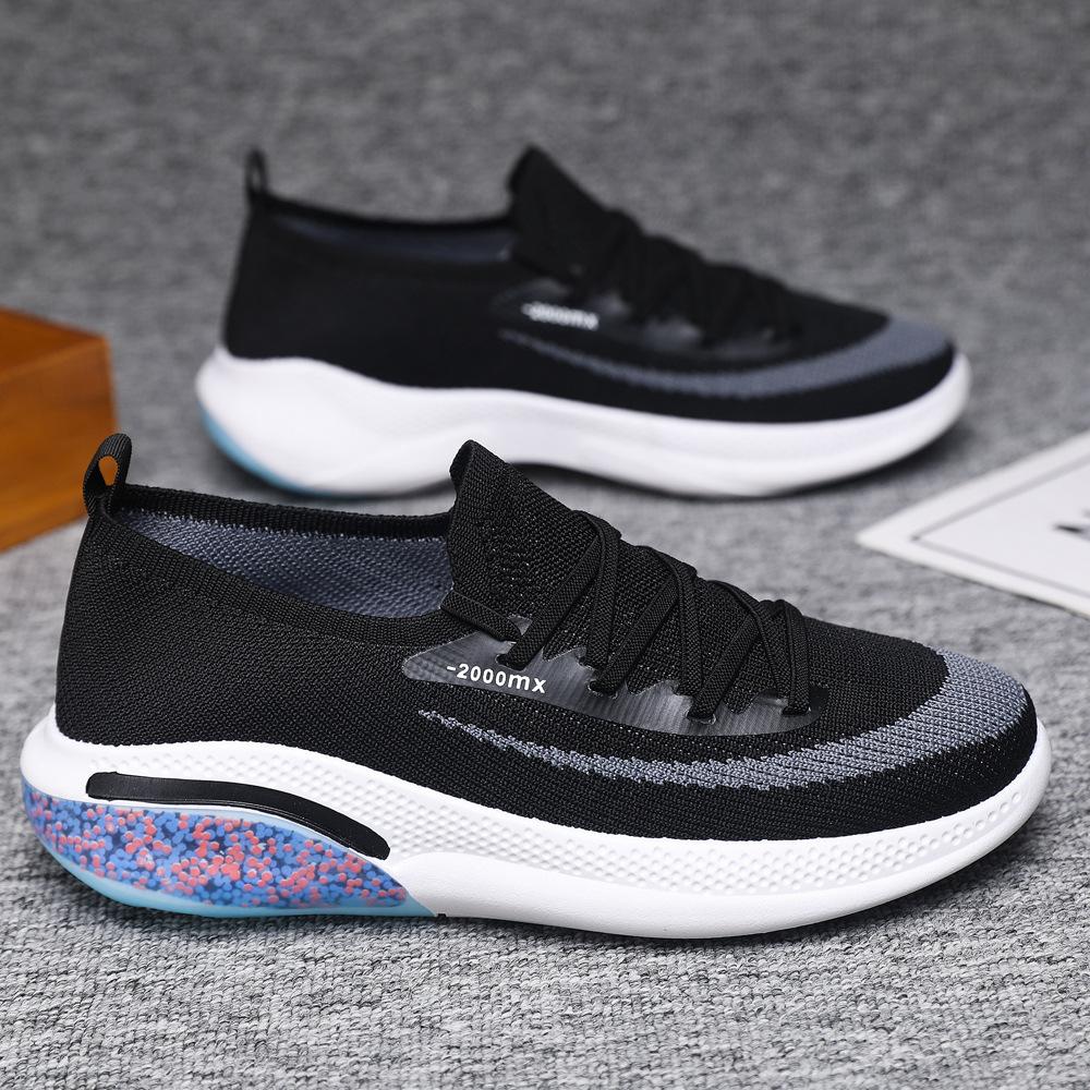 

Foreign trade summer new breathable mesh versatile running shoes trendy men s casual sports shoes trendy youth training large size shoes 39 чёрный