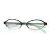 Retro Oval Blue-Green Eyeglasses with Clear Prescription Lenses