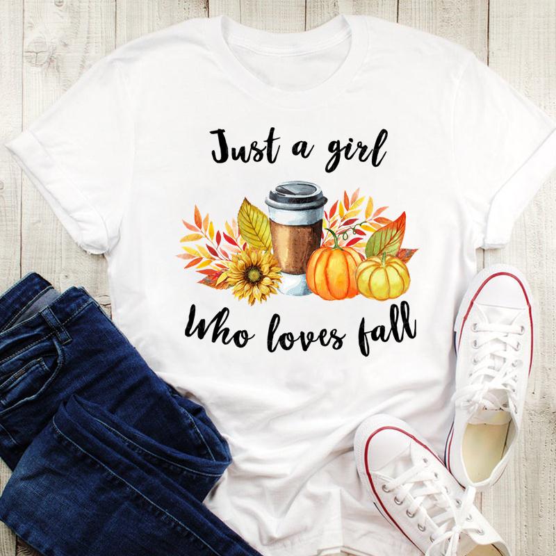 Damesebluse Grafisk trykk Gresskarstil Kaffe Krydder T-skjorter Høst Høst Halloween Oversized T-skjorte Dame 90-talls Tegneserie Topper