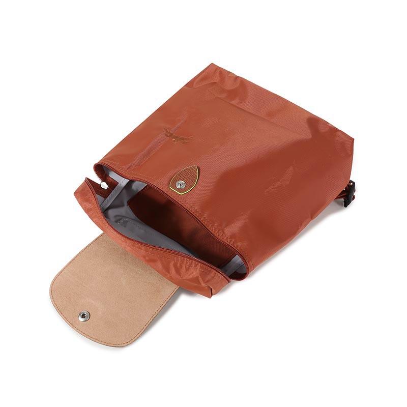 Longchamp Le Pliage Green Practical Portable Foldable Recycled Canvas Backpack Women Backpack Chestnut 1699919404