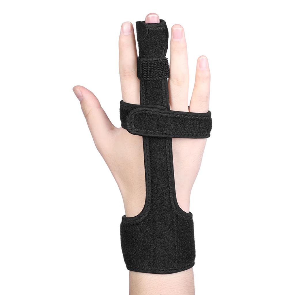 FBA Finger Guard Fracture Splint Fixed Sleeve Hammer Finger Rehabilitation Fixator Knuckle Finger Guard Black
