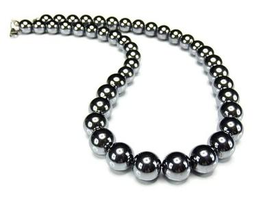 AAA High Purity Terahertz Ore 12mm Necklace Lightweight Healthy [Ishigai]