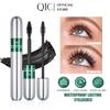 QIC Double-Ended Mascara Waterproof Volumizing Lengthening Curling Lash Primer Long-Lasting Smudge-Proof Eye Makeup