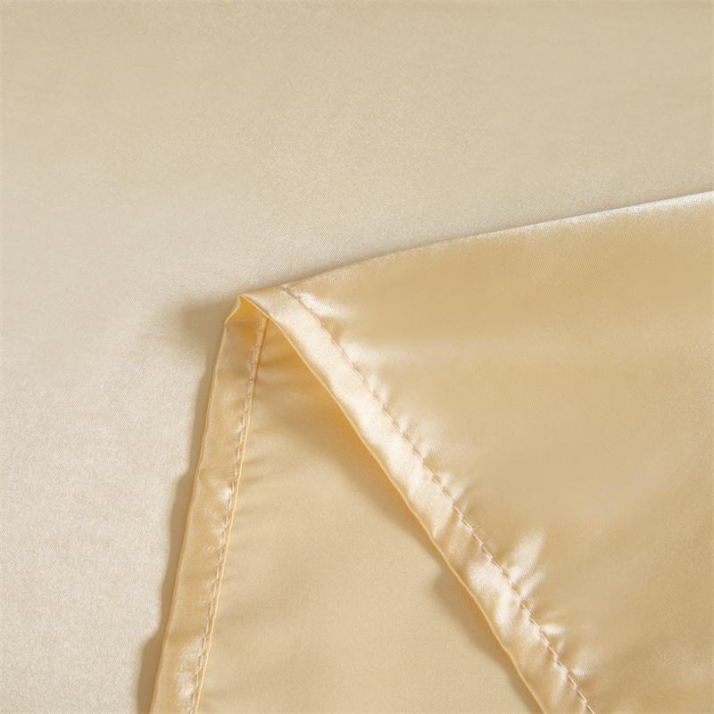 Luxurious Summer Satin Ice Silk Sheets Pillowcases Bedding Solid Color Sheets