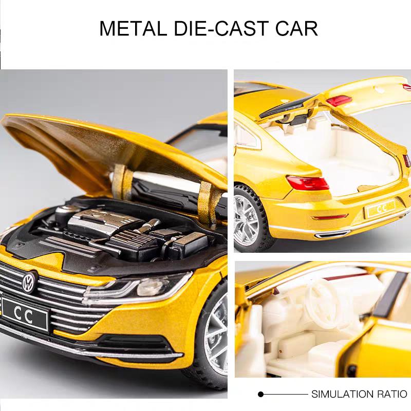 Volkswagen Arteon CC Sport Coupe Simulation Diecast & Toy Vehicles Sounds & Light Pull Back Car 1:32 Alloy Model Gifts For Children