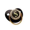 Cross-Border Baby Pacifier with 26 Black Diamond Letters