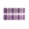 1 Sheet Gel Nail Strip UV Free Easy Apply Remove Self-adhesive Nail Sticker Long Lasting Waterproof Quality Glitter Solid Color Decorative Nail Wrap