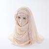 Hot-selling New Beaded Pearl Chiffon Yarn Popular Thin Breathable Sunscreen Shawl Scarf Women
