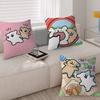Line P-Puppys Cute Dog Cushion Cover 30X50 Polyester Sofa Cushions Decorative Throw Pillows Home Decoration Pillowcover