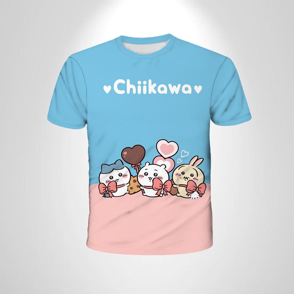 Summer Cute 3D Simple Fresh T-shirt  Anime Casual Breathable Oversized Comfortable Women Short Sleeved T-shirt
