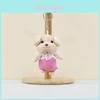 Adorable Plush Dog Keychain Pendant Cute Stuffed Toy For Bag Charms In Pink Green Blue Yellow