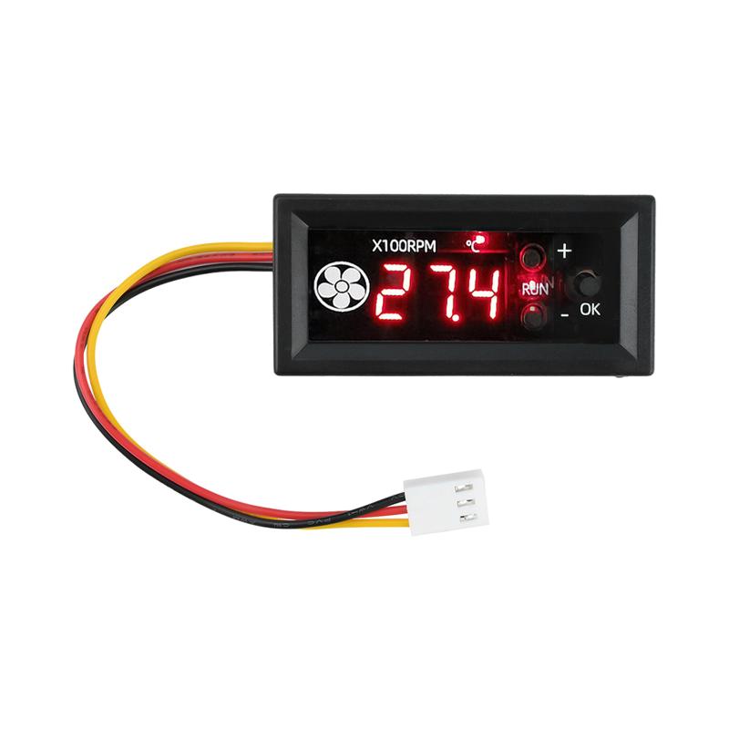 1Set 12V3A Digital Display Temperature Speed Chassis Noise Reduction 4-wire PWM Fan Temperature Control Speed Controller