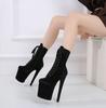 Fashion Top Sale 20CM Corduroy Surface Platform Women Shoes High Heeled shoesCustom Colors Boots Erotic Lap Pole Dancing Ankle Boots