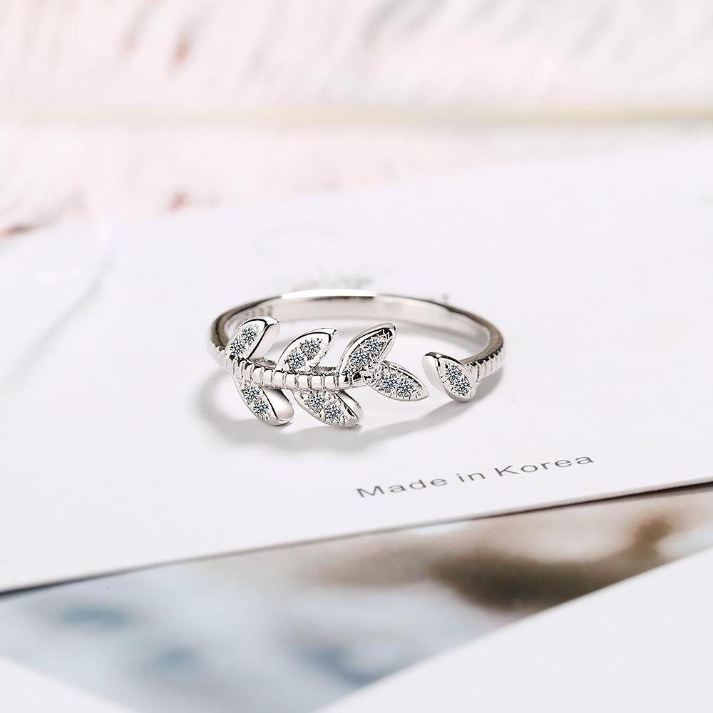 New 925 Sterling Silver Ring AAA Zircon Adjustable Simplicity Fashion Exquisite Women Jewelry Accessories Wedding Party Gift