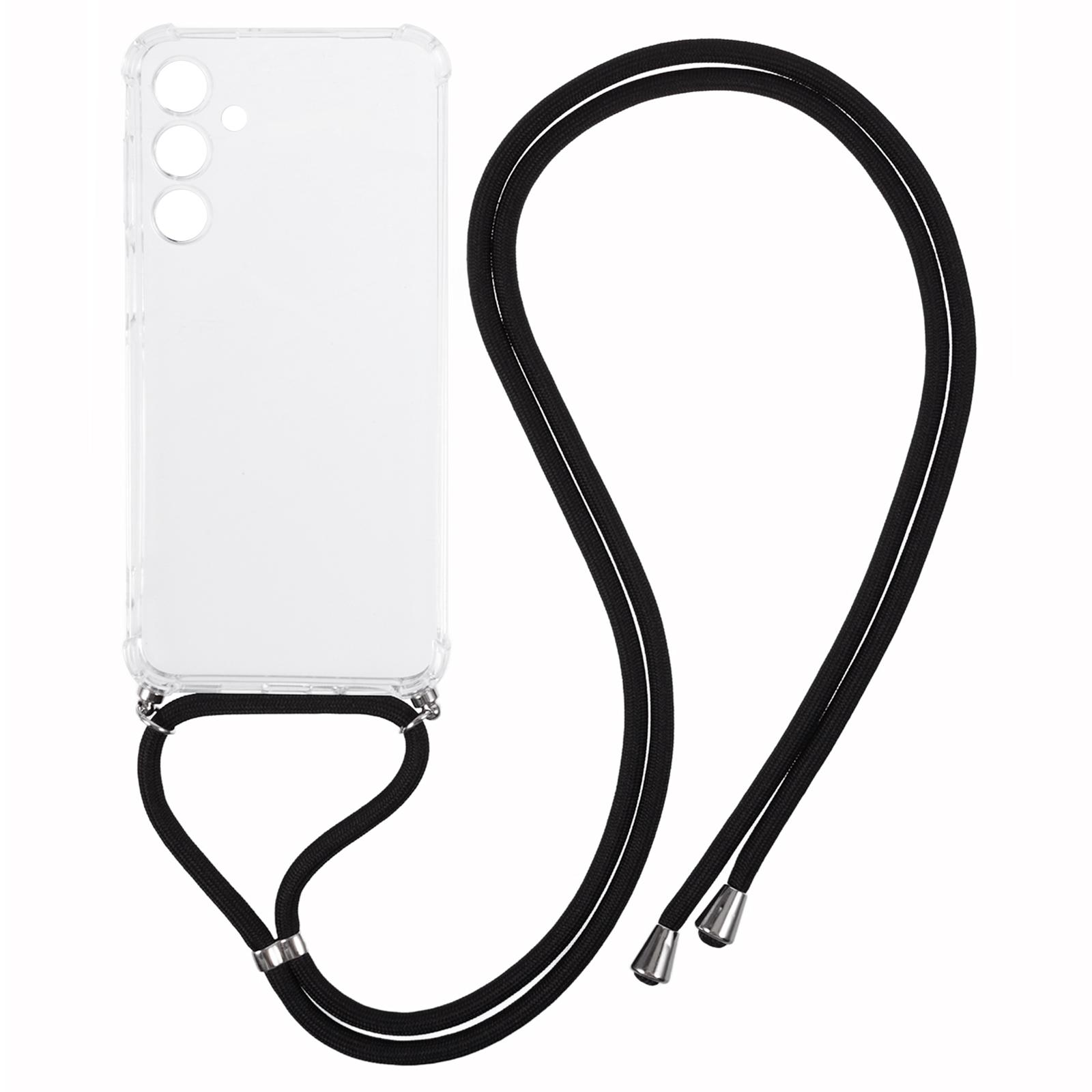 

For Samsung Galaxy A16 5G/A16 4G Case Reinforced Corner TPU Clear Phone Cover with Lanyard A