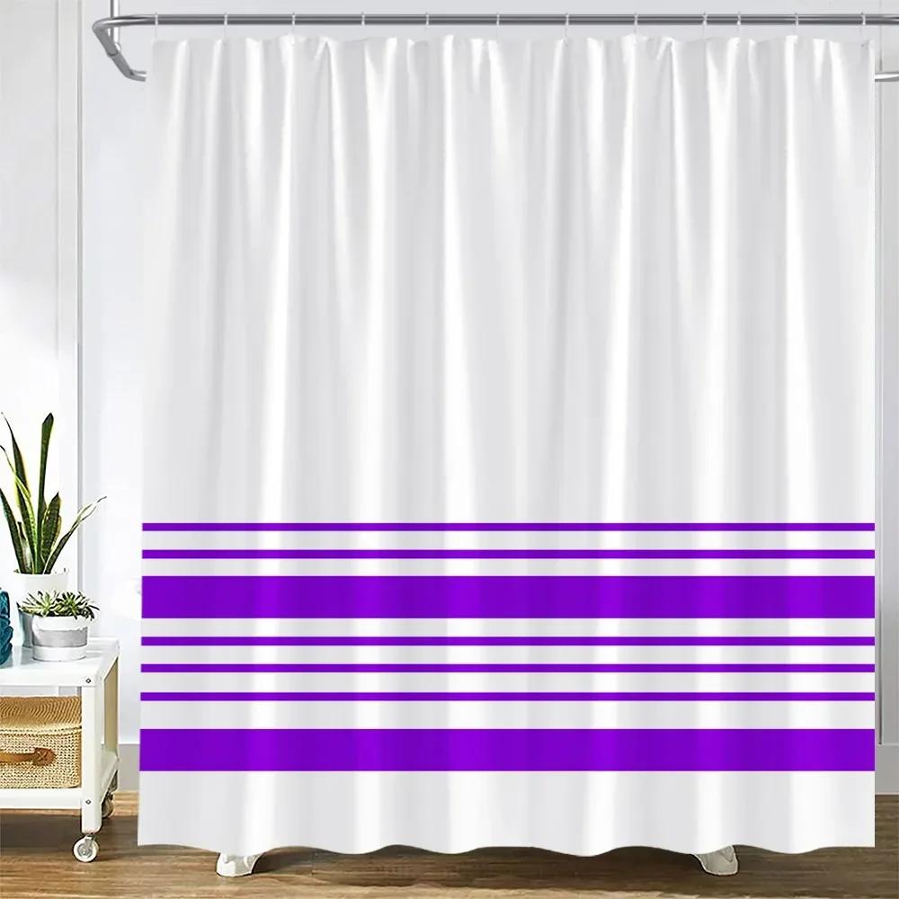 

Black And White Striped Shower Curtain Creative Simple Line Geometric Bath Curtains Modern Fabric Print Home Bathroom Decor Sets W60H190(CM)-1 Pcs
