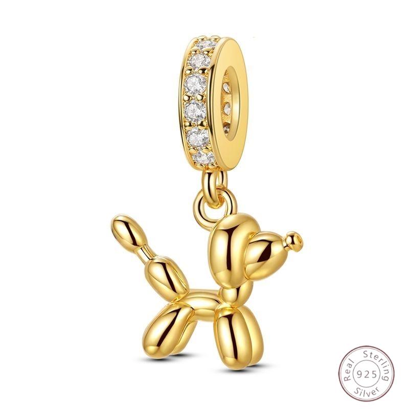 Copper Firefly Cute Cats And Dogs Beaded Pendant Suitable For Original Charms Bracelet Diy Exquisite Women Jewelry