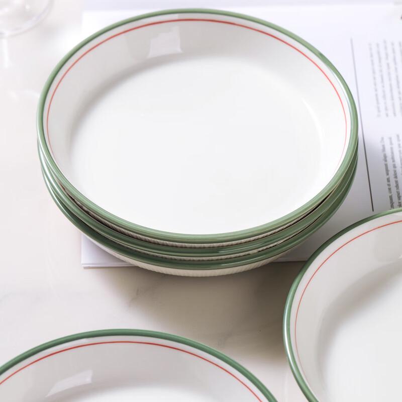 Jingdezhen Happy Cabin Ceramic Deep Dinner Plates (Set of 2)