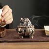 Vintage Alloy Incense Burner Stick Holder Three Legged Hollow Out Mini Sandalwood Censer Incense Burner Home Decoration