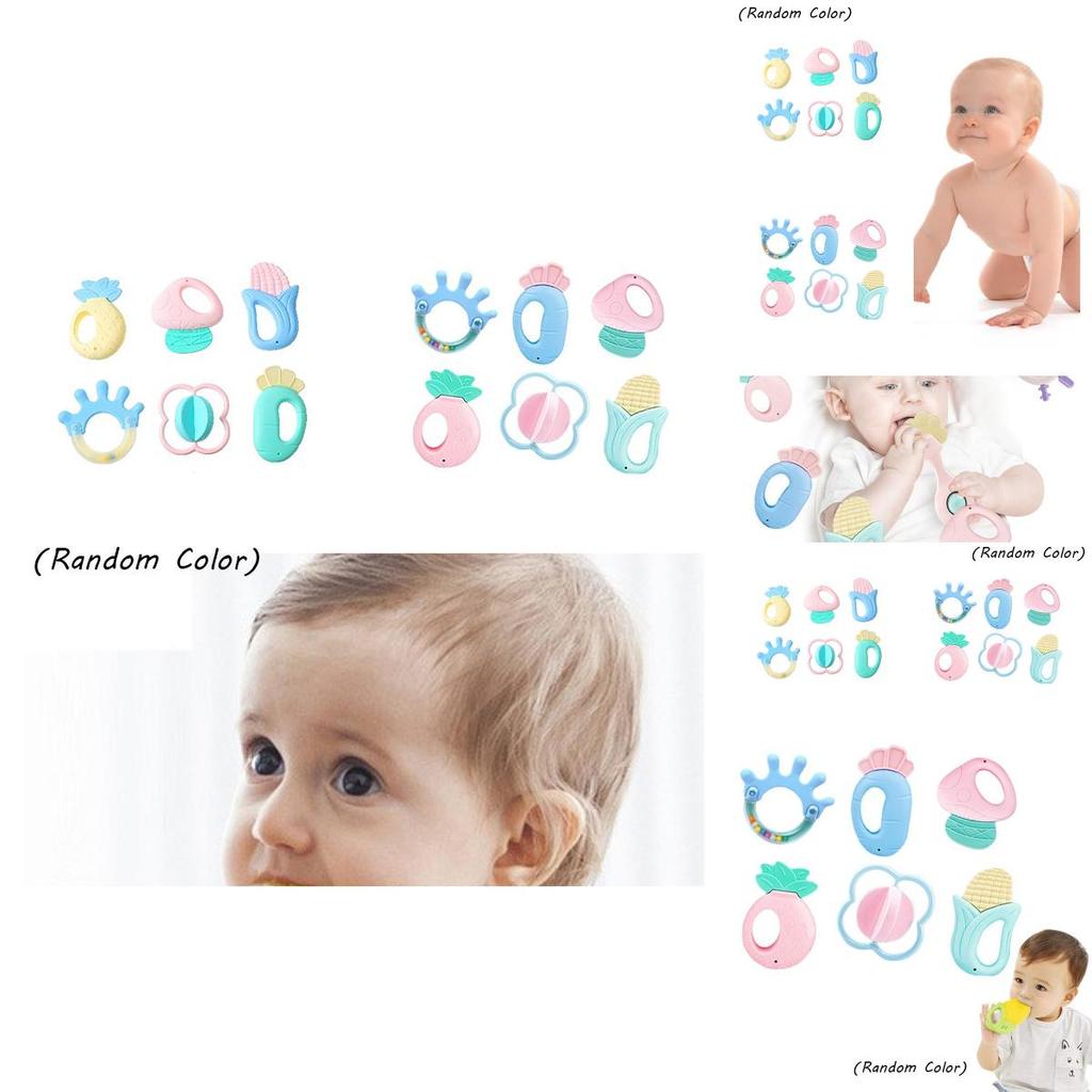Soft Silicone Teether Handbell For Newborns Bpa-free, Boilable Soothing Toy
