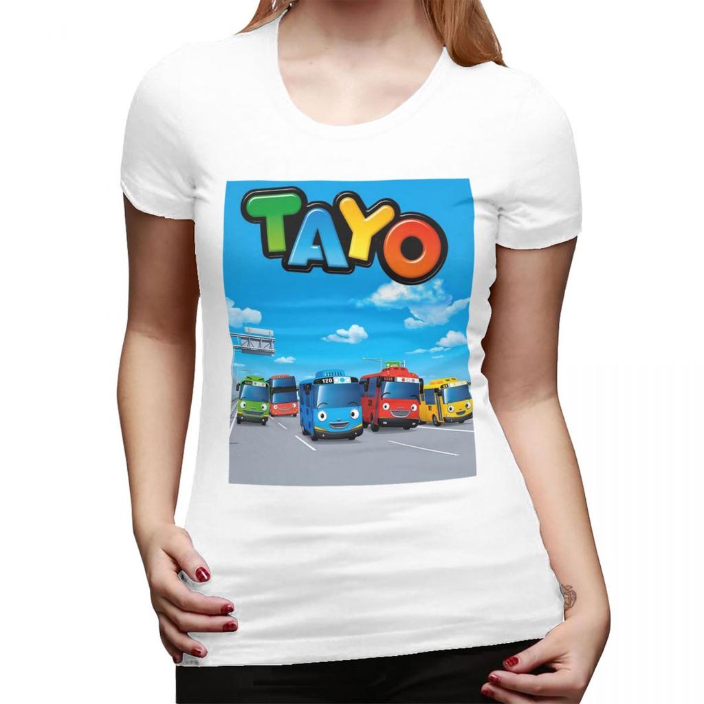 Tayo The Little Bus TShirt for Women ONeck Streetwear T Shirts Womens Tees Short Summer Clothes Tops