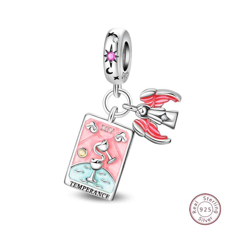 Copper Beaded Pendant Sun Moon Star Magic Tarot Vitality Suitable For Original 3Mm Bracelet Women Exquisite Jewelry