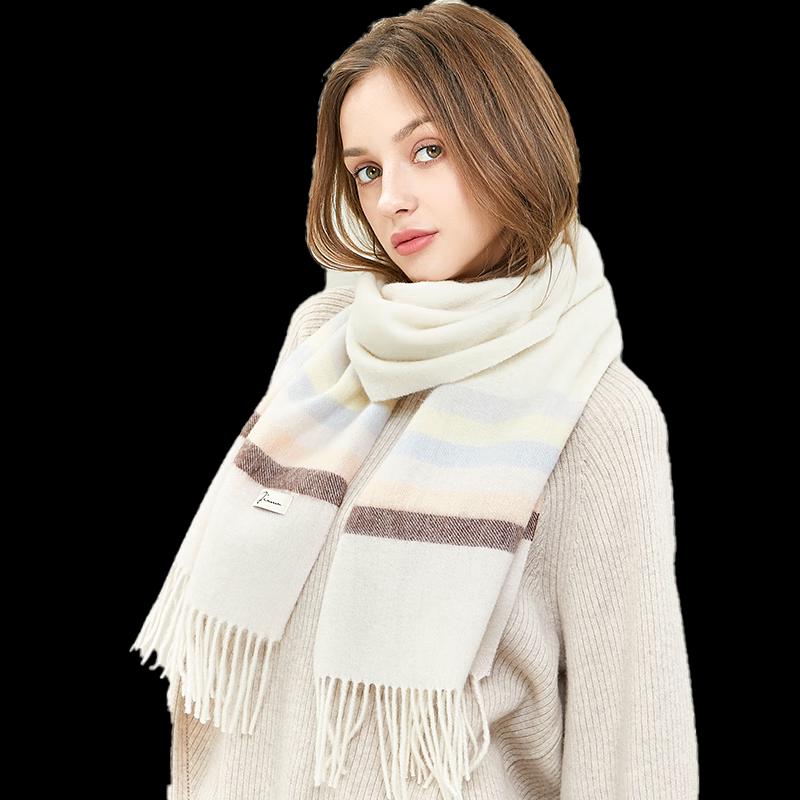 Jiumu Women's Pure Wool Scarf & Shawl