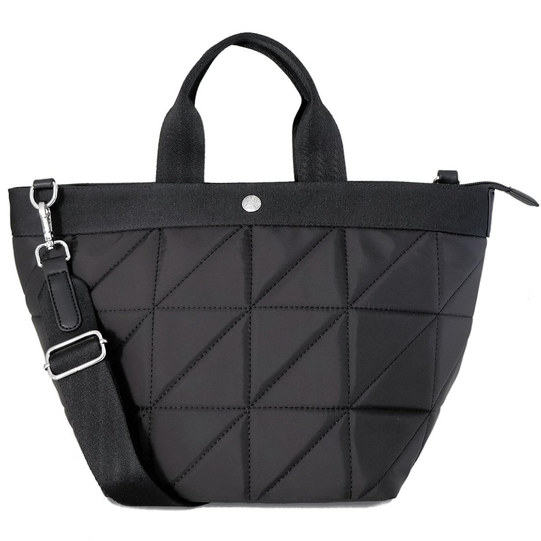 Легкая сумка-тоут Grande Grace, Форма лодки, 2-в-1, Черный