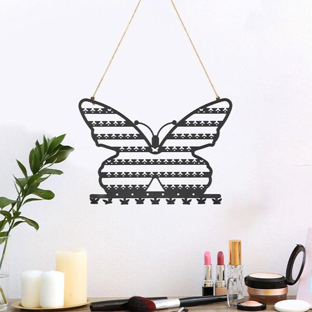 Butterfly Shape Butterfly Necklace Wall Holder Hollow Hanging Jewelry Display Stand Bracelets