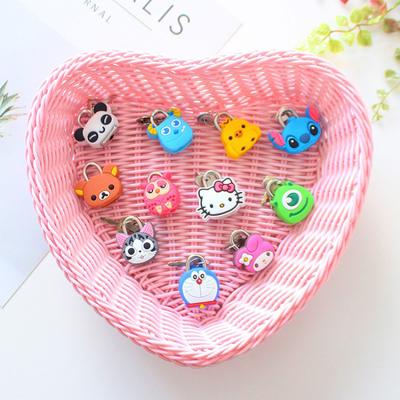 Cartoon Puppe Schloss Metall Mini Vorhängeschloss Kreative Nette Sicherheit Anti-Diebstahl Gepäck Schloss