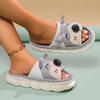 Corgi cute linen slippers women's four seasons home indoor thick bottom spring and autumn cotton and linen sandals summer