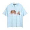 Manufacturer wholesale tide brand angel severed head teddy bear printed T-shirt loose men and women ins couple letter short sleeves