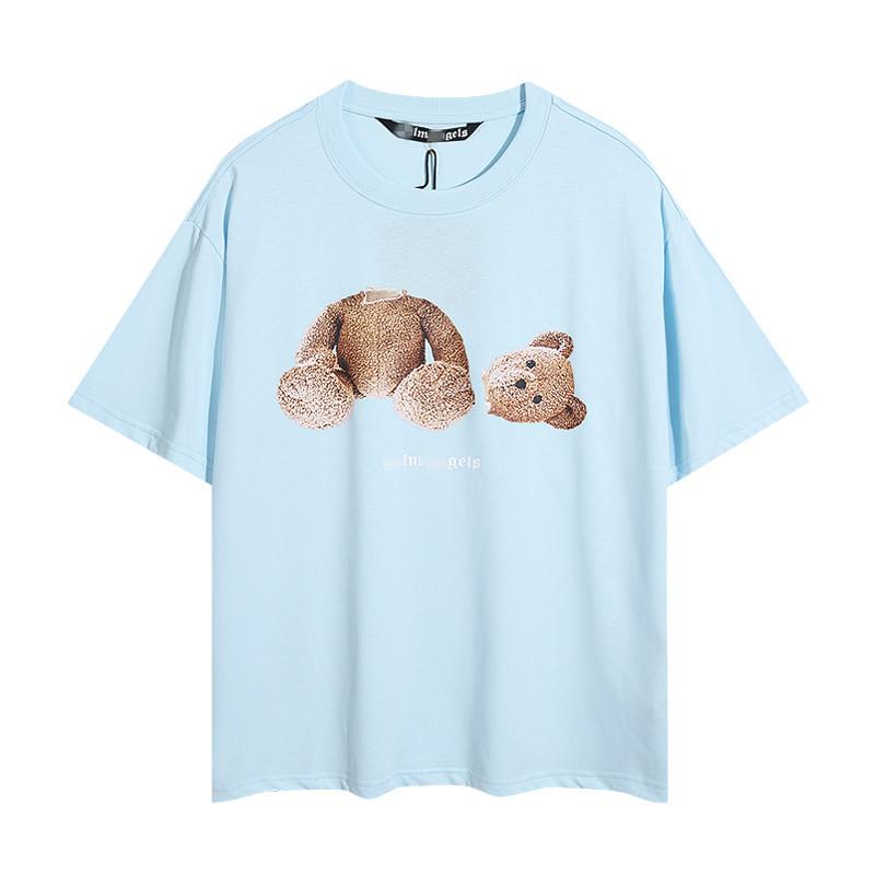 Manufacturer wholesale tide brand angel severed head teddy bear printed T-shirt loose men and women ins couple letter short sleeves