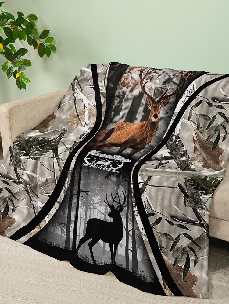 Flannel Blanket Deer Animal Blanket Crystal Fleece Blanket Spring And Autumn