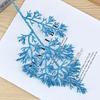 Christmas simulation gold powder pine branch simulation flower green plant glitter powder colorful cypress leaf gold powder branch accessories