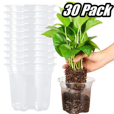 Transparenter 10/30 Stück Blumentopf Verdickter Pflanzenanzuchttopf Setzlingbecher Gartenbau Umpflanzen Topfpflanze Blumentöpfe