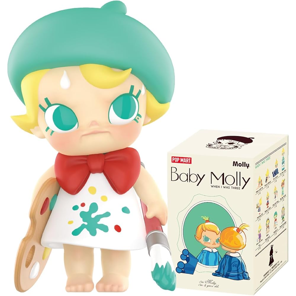 

Pop Mart Baby Molly Серия «Когда мне было три» Фигурка-сюрприз в непрозрачной упаковке 1 шт. ПВХ Игрушка Коллекционная Оригинальный персонаж