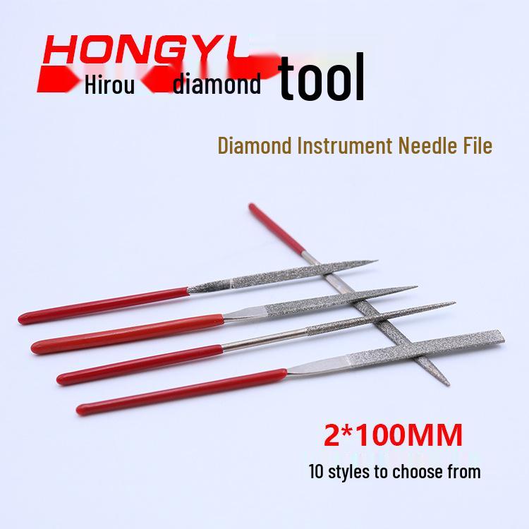 10-Piece 100mm Electroplated Diamond File Set for Shaping & Woodworking 2*100mm 10-piece Assorted Set
