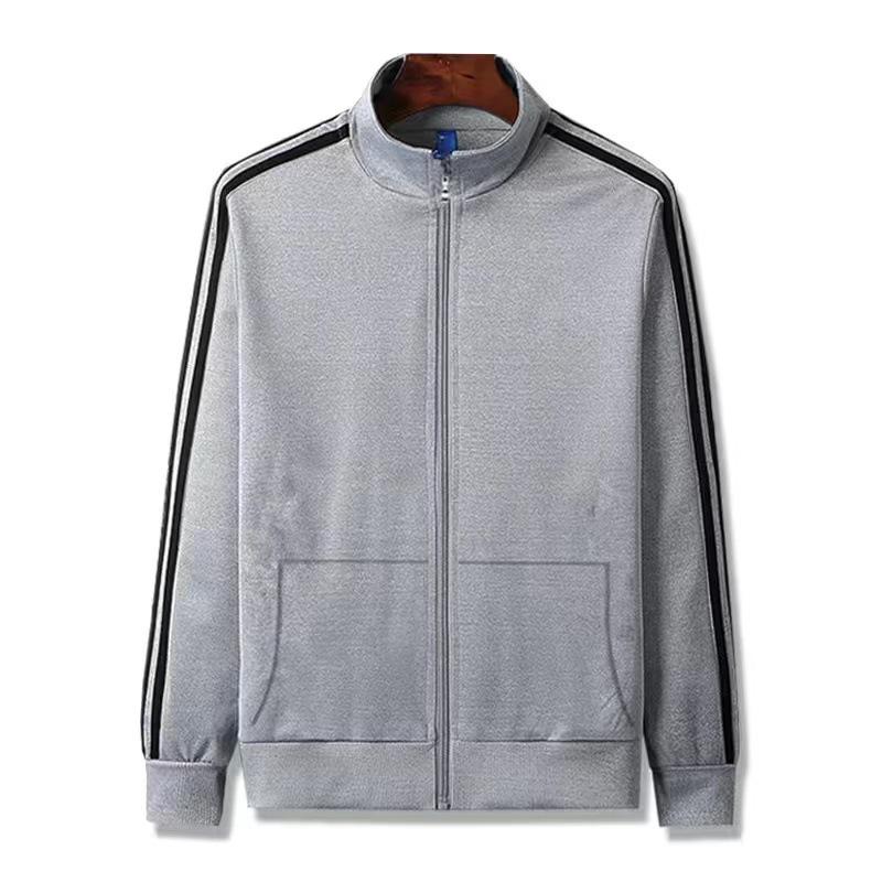 Spring and Autumn Casual Sportswear Set, Men's Stand-up Collar Cardigan Sweatshirt
